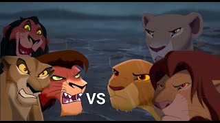 Scar Zira Kovu VS Simba Nalla Kiara TLK AU [upl. by Hayilaa]