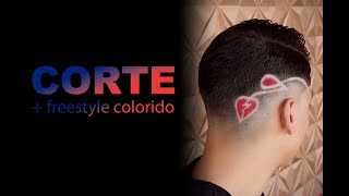 DEGRADE COM FREESTYLE  coração partido 💔  E PENTEADO  TRANSFORMAÇÃO [upl. by Mosier]