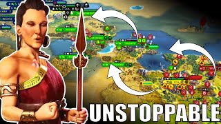 Civ 6  Gorgo Has SUCH An Advantage You Can Be Unstoppable – 4 Deity Gorgo Civilization VI [upl. by Nolaf]