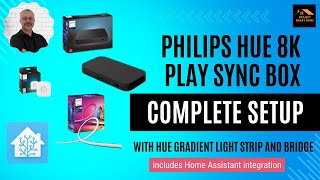 Philips Hue Play HDMI Sync Box 8K  Complete Setup with Gradient Light Strip [upl. by Schnell373]