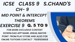 ICSE Ch9 Mid Point And Intercept Theorems Ex9 Q No 59 From S Chands For ICSE Class 9 Math [upl. by Moht325]