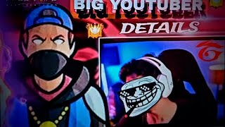 BIG YOUTUBER in Information freefire shorts 👿 [upl. by Enilegnave218]