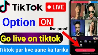 Tiktok par live kaise aate hain  How to go live on tiktok  Tiktok par live aane ka tarika 2023 [upl. by Gabriell310]