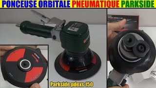 ponceuse excentrique parkside lidl air comprimé pneumatique orbitale random orbital air sander [upl. by Publea]