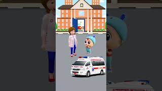 Pilih ikut mobil polisi atau ambulans shortvideo animasi [upl. by Giuliana]