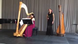 浣溪沙Chinese song by FRANCES Tang harp Eunice Suen Soprano at Black Health Hall London [upl. by Darum]