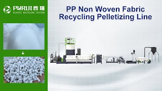 PP Non Woven Fabric Recycling Pelletizing Line Disposable Face Mask Pelletizing Machine  Purui [upl. by Hahnert]