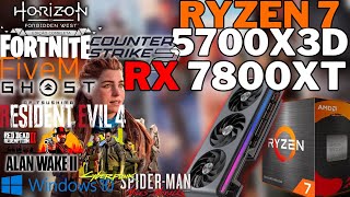 Ryzen 7 5700x3d  RX 7800 XT  Testes em Games 2024 PC Gamer de 7K [upl. by Hnil]