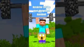 Herobrine left the Most Weightiest Dumbbell 😱😈  shorts trending minecraft ytshorts gaming [upl. by Oilut170]