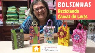 Como criar Bolsas reciclando Caixas de Leite [upl. by Alexander460]