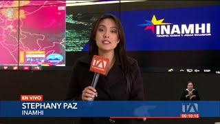 El INAMHI informa sobre el clima de esta semana en Quito [upl. by Ravahs]