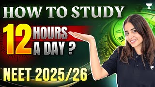 How to Study 12 Hours a Day for NEET  Ultimate Study Routine to Stay Focused amp Avoid Burnout neet [upl. by Ancell888]