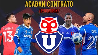 Jugadores que acaban contrato en Universidad de Chile 2024  ¿Qué jugadores deben renovar en la u [upl. by Jac]