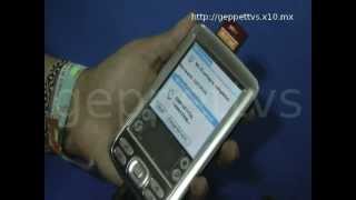 Navegando en la Palm Zire 72 con WiFi Card  Powered by Geppettvs [upl. by Atnim]