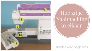 Naailes voor Beginners 4  Hoe zit je NaaiMachine in elkaar [upl. by Platus]