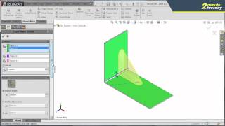 Sheet Metal Gussets 2 Minute Tuesday  Whats New In SolidWorks 2014 by Cimquest [upl. by Tigram]