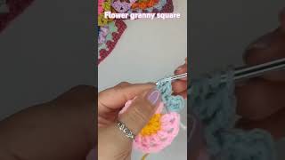 Flower granny square crochet crochetbaby handmade grannysquare [upl. by Naujad]