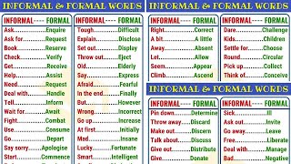 FORMAL vs INFORMAL Words 400 Words to Expand Your Vocabulary in English [upl. by Esinart736]