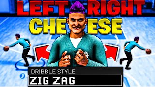 HOW TO LEFT RIGHT DRIBBLE CHEESE IN NBA 2K22 ZIG ZAG DRIBBLE TUTORIAL IN NBA 2K22 [upl. by Marelya]