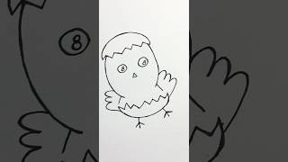 How to draw chicks 🐥 shorts drawing draw drawingtutorial chicks chiksclips art drawings [upl. by Coney]