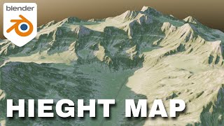 Using Height map in Blender to create landscapes [upl. by Admana]