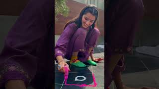 Diwali Par Banayi Ghar Par Rangoli 😍 neetubisht minivlog diwali trending [upl. by Etteraj254]