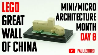 Lego Great Wall of China  Micro Architecture Build Month  Day 7 [upl. by Aramoy]