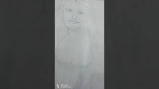 Very hard drawing MONA LISA 🥵😍 drawing MONA LISA Shorts yt shorts [upl. by Ribaj]