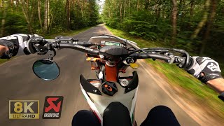 KTM 450 FULL THROTTLE RIDE  RAW AKRAPOVIC Exhaust [upl. by Eirotal97]