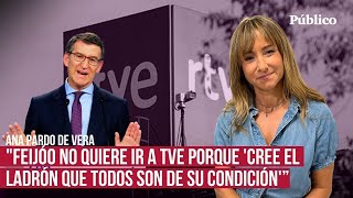 Feijóo a negro en TVE pero no en la gallega  Ana Pardo de Vera [upl. by Valtin535]