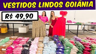 VESTIDOS LINDOS E BARATOS NA FÁBRICA EM GOIÂNIA  receba em casa [upl. by Tristas]