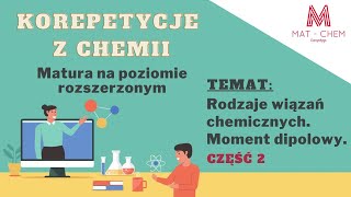 RODZAJE WIĄZAŃ CHEMICZNYCH MOMENT DIPOLOWY CZĘŚĆ 2  MATCHEM Korepetycje [upl. by Tevlev]