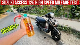 SUZUKI ACCESS 125 HIGH SPEED MILEAGE TEST  Shocking Result [upl. by Dessma]