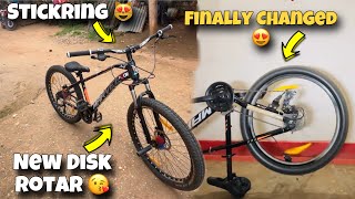 New 😻hydraulic disk rotor install 😍￼ only ₹200 🥰mtb prem riderviralvideo cycle stunt viral [upl. by Elnora]