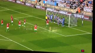 Wigan vs swansea funny backpass [upl. by Enigroeg]