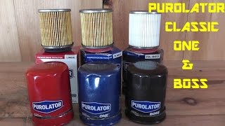 Purolator Classic  Purolator One  Purolator Boss Oil Filter Review  Purolator Oil Filters [upl. by Godard651]