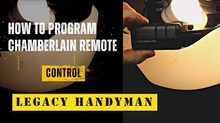 How to Program Remote Control for Chamberlain Garage Opener [upl. by Anoik]