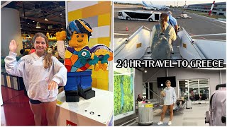 24 HR TRAVELING TO GREECE  VLOG1873 [upl. by Pfeffer600]