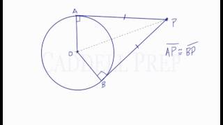 2 Tangent Lines to a Circle Which Intersect at an External Point [upl. by Ormand]