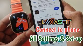 How to connect laxasfit watch to phone laxasfit pro app [upl. by Atnim683]