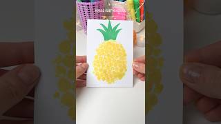 Pineapple🍍with Creative Art Technique shorts [upl. by Nelg783]