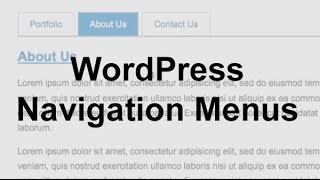 WordPress Navigation Menus Theme Development [upl. by Roger126]