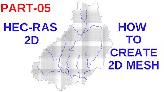 HECRAS 2D How To Create Mesh For 2D Flood ModelingT5 [upl. by Nicolis839]