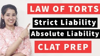 Strict Liability and Absolute Liability  Law of Torts [upl. by Blayne262]