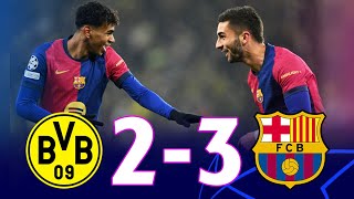 Borussia Dortmund vs Barcelona 23 UEFA Champions League 202425 Group Stage  MATCH REVIEW [upl. by Aniahs]