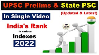 All Index 2022  Indias Rank in Various Indexes 2022  महत्वपूर्ण सूचकांक 2022 UPSC Prelims UPSC [upl. by Dede418]