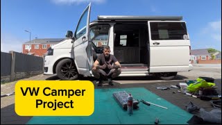 VW Transporter T5 project  Carpeting the interior  vwtransporter vwt5camper diymechanic [upl. by Lettig834]