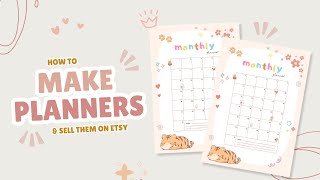 How to Create Cute Planner Template on Canva amp Sell  Make Money from Selling Planner Templates [upl. by Yeroc]