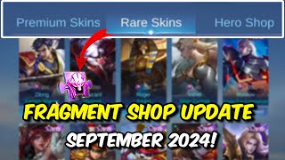 SEPTEMBER FRAGMENT SHOP UPDATE WHICH SKINS amp WHICH HEROES✨ [upl. by Aranahs]