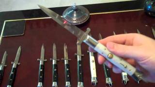 Switchblade Knife Collection Rizzuto Estileto Milano [upl. by Lohcin117]